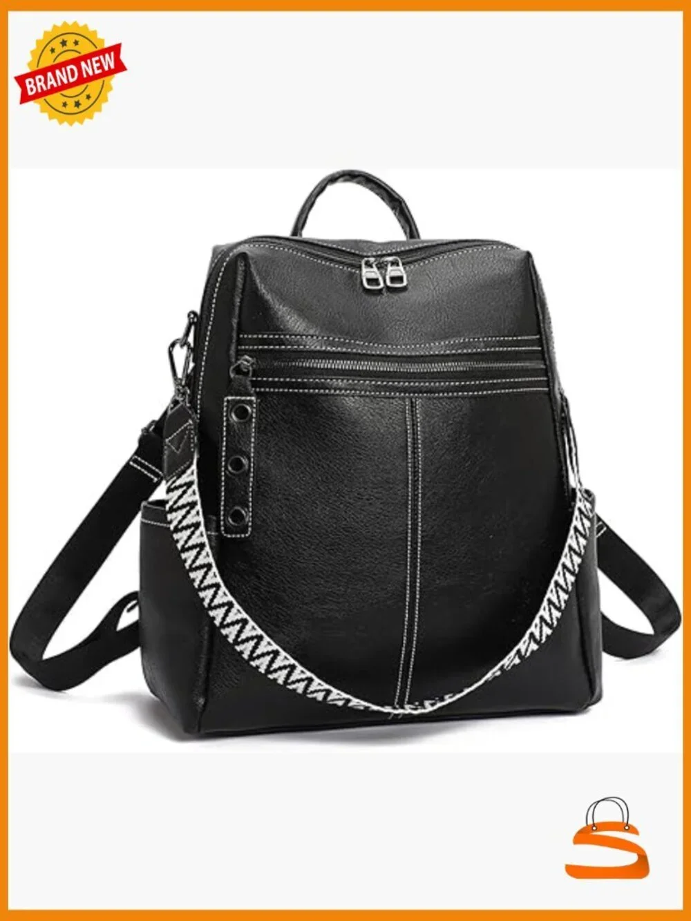 PU Leather Fashion Backpack Travel Daypack for Women Anti-theft
